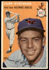 1954 TOPPS VERN STEPHENS 54 VG-EX BASEBALL BALTIMORE ORIOLES