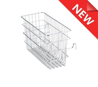 STAINLESS STEEL WIRE CUTLERY DRAINER Utensil Basket Strainer with Hanger Hook - image 1 of 4