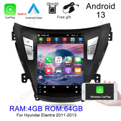 Car Stereo For Hyundai Elantra 2011-2013 Radio 64GB CarPlay GPS Navi Android 13 - Image 1 of 4