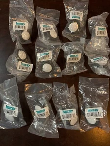 CABINET KNOBS 1-1/4" Oil-Rubbed Bronze w/ White Porcelain Lot x12pk Laurey 15465 - Picture 1 of 8