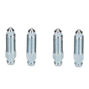 1/4" x 28 UNF Steel Brake Caliper Bleeding Bleed Nipple Screw Bleedscrew 4pc - Picture 1 of 3