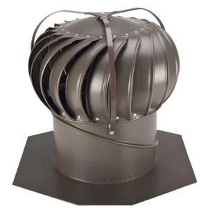 12 in. weathered bronze aluminum externally braced wind turbine | roof attic fan - Picture 1 of 12