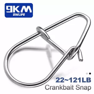 200PCS Crankbait Snap Stainless Steel Power Fishing Snap Duo Lock Lure Connector - Picture 1 of 9