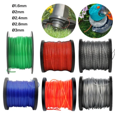 Mähfaden Ersatzfaden Trimmerfaden für Rasentrimmer 1,6mm 2,4mm 2,8mm 3mm - Bild 1 von 4