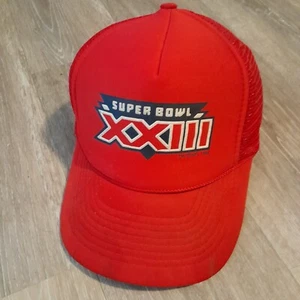 Super Bowl XXIII Red Snapback Trucker Hat Cap Winston Vintage--*See Description* - Picture 1 of 7
