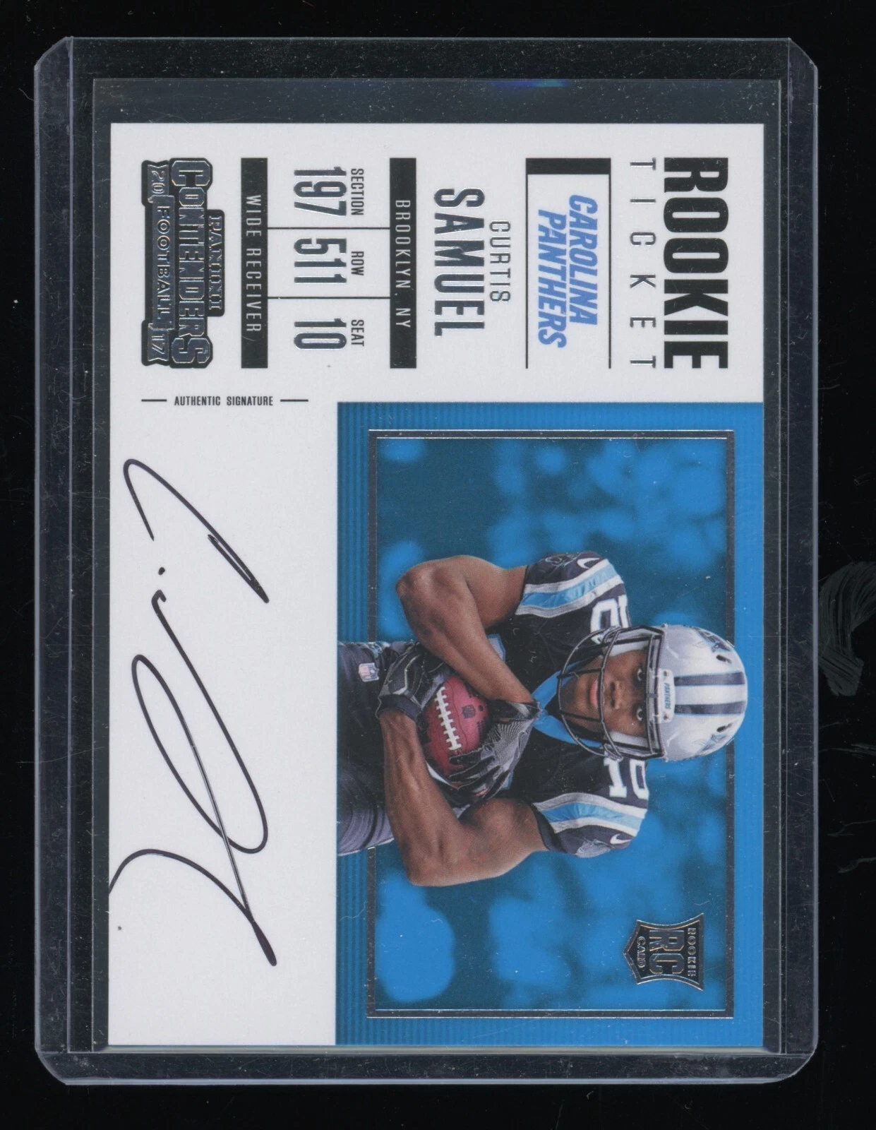 2017 Panini Contenders Football Curtis Samuel Rookie Ticket Auto #370 (WJ)