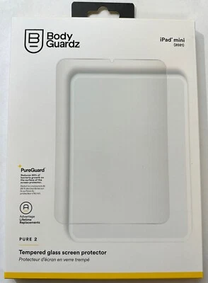 BodyGuardz Pure2 Glass Screen Protector Apple for iPad mini 6 (Also fits mini 7) - Image 1 of 2
