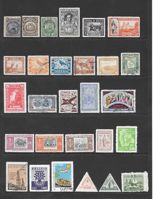 BOLIVIA VARIOS NÚMEROS COMO NUEVOS Y USADOS 1887 - 1960 Foto 1 de 2