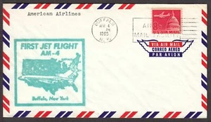1965 Buffalo NY American Airlines first jet flight CAM-4 - Picture 1 of 2