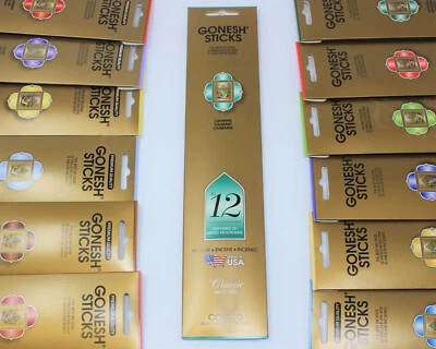 Palos de incienso Gonesh extra ricos 4 paquetes x 20 = 80 palos: ¡tú eliges el aroma! Foto 1 de 4