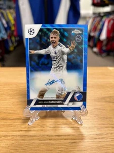 Hakon Arnar Haraldsson 2022-23 Topps Chrome CC Blue Wave Refractor RC Auto #/75 - Picture 1 of 2