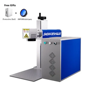 30W Fiber Laser Marking Machine Cutter Faserlaser-Markierungsmaschine 200*200mm - Bild 1 von 15