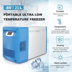 -86°C Portable Ultra Low Temperature Refrigerator Lab Freezer Mini Fridge 21L - Picture 1 of 23