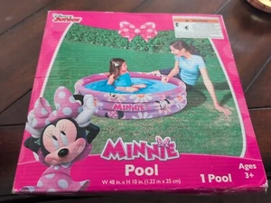 Disney Junior Minnie Mouse 3-Ring Pool 48 x 10 New Free Shipping - Picture 1 of 5