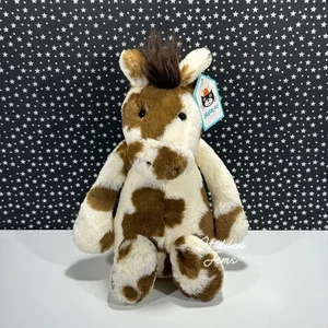AUTHENTIC❣️Jellycat MEDIUM BASHFUL PINTO PONY - 12" Soft Plush Toy Horse NWT - Picture 1 of 5