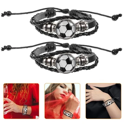 3 stücke sport fan armband fußball geflochtene armband fußball armband schmuck - Bild 1 von 4
