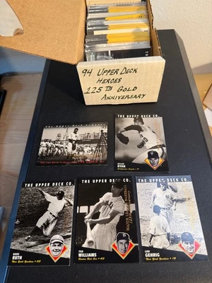 Upper Deck Heroes 1994 125 aniversario de oro. Juego completo (1-225) EX-MT/NM Foto 1 de 4