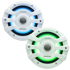 Kenwood eXcelon XM77TWL 7.7" Marine Tower Speakers with LED (Black) - Picture 1 of 2