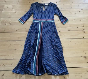 Maje Bildschönes Maxikleid Blau Bunt Viskose Gr 38 - Bild 1 von 10