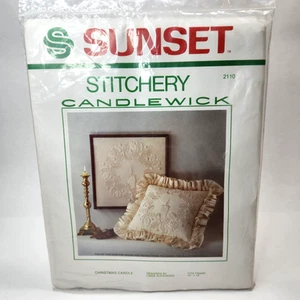 Sunset Stitchery Candlewick #2110 CHRISTMAS CANDLE - Picture 1 of 15