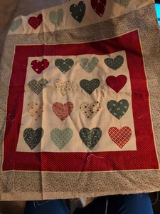 VTG Marti Michell HEARTS COTTON FABRIC by SPRINGS INDUSTRIES 2 Panels uncut - Picture 1 of 1