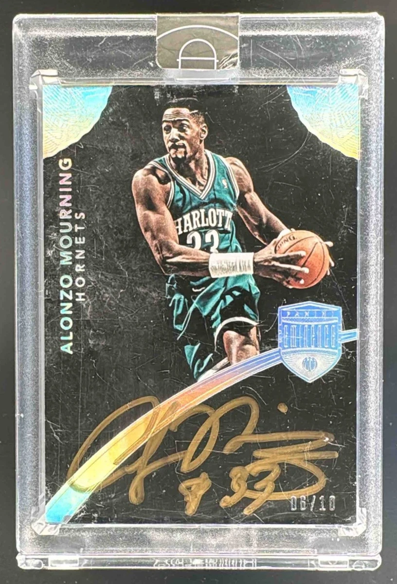 Alonzo Mourning Auto psa9 panini Alonzo Mourning Autographed