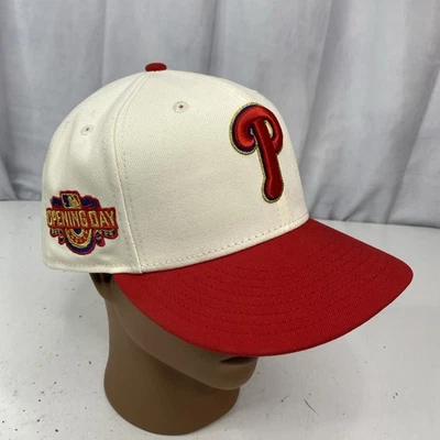 Philadelphia Phillies New Era 2025 Opening Day Patch 59FIFTY Fitted Hat Sz 7 5/8 - Image 1 of 4