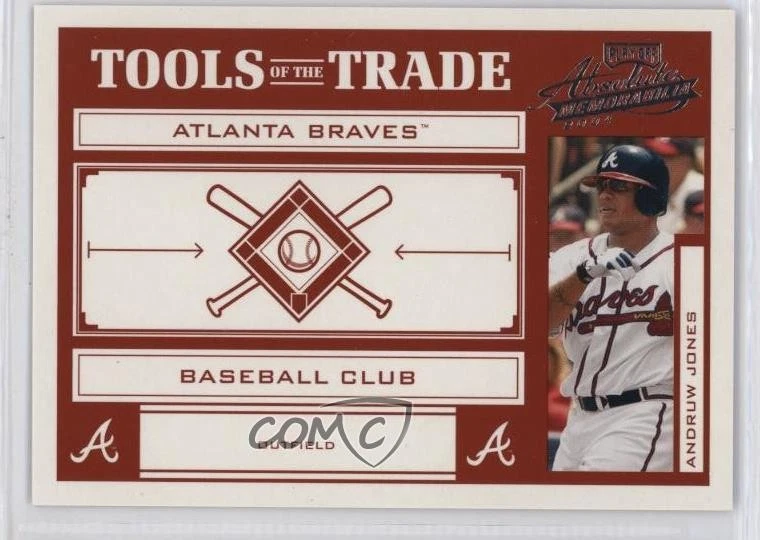 2004 Playoff Absolute Memorabilia Tools of the Trade Red /200 Andruw Jones - Image 1 of 2