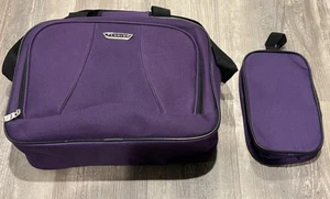 Prodigy Shoulder Travel Bag Luggage Laptop Purple Nylon W/Extra Bag 16 x 12 x 4 - Picture 1 of 19