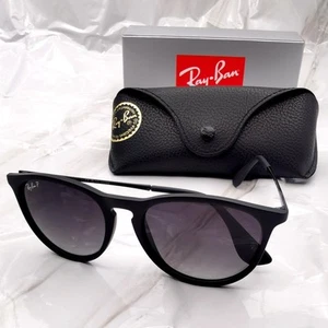 RAY-BAN Sunglasses RB4171 Erika 622/T3 Rubber Black Gradient Grey Unisex 54mm 3P - Picture 1 of 8