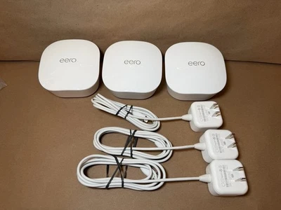 Eero Doble Banda Malla Wi-Fi Router Extensor de Señal Paquete de 3 Sistema de Red J010001 Foto 1 de 4