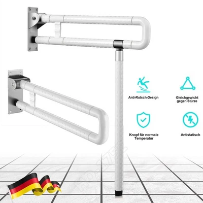 WC - Toilette Klappgriff Behinderte Aufstehhilfe Edelstahl Haltegriff Stützhilfe - Bild 1 von 4