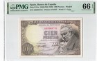 Spain 100 Pesetas 1946 P-131a PMG 66 EPQ