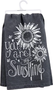 Primitives by Kathy Chalk Dish Towel, 28" x 28", You Are My Sunshine - Picture 1 of 2