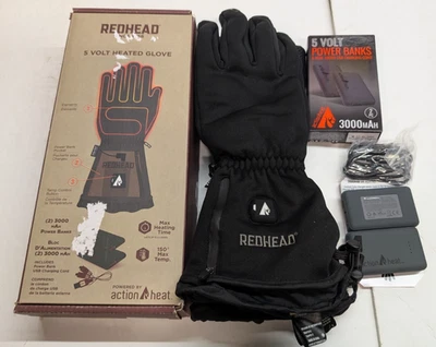 Guantes negros térmicos RedHead para hombre XL 5v batería acción calor caza Foto 1 de 4