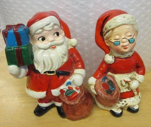 Vintage Homco Weihnachtsmann Coin Bank & Frau Claus Figur Keramik C-5329 - Bild 1 von 7