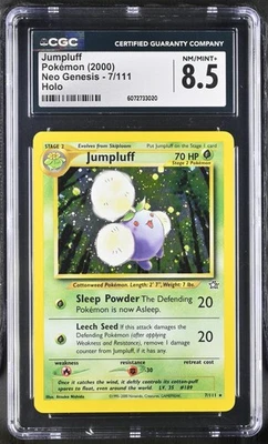 CGC 8.5 NM/MINT+ Jumpluff 2000 Neo Genesis 7/111 Holo Pokemon Card - Image 1 of 2