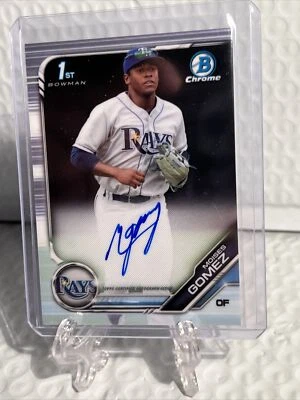 2019 1st Bowman Chrome Moises Gomez Tampa Bay Rays AUTO #CPA-MG - Image 1 of 4
