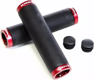 ATV Lock On Grips | MTB Lock-On Handlebar Grips - Red and Black - Picture 1 of 5