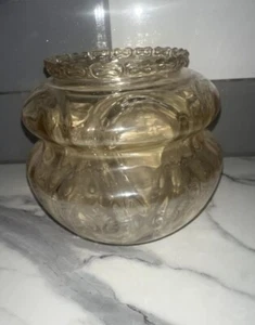 6" Vintage Glas detaillierter verzierter Schirm - Bild 1 von 10