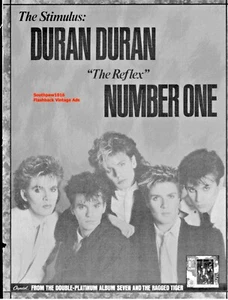 1983  Duran Duran "The Reflex" Song Release  Reproduction Promo Ad - Picture 1 of 1