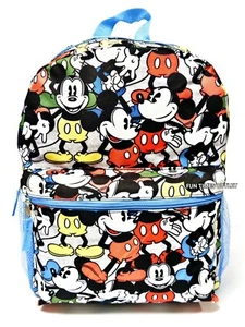 Disney Mickey Mouse Large 16" School Backpack All Over Print Travel Tote Bag  - Picture 1 of 6