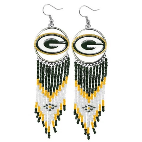 Green Bay Packers Dreamcatcher Earrings NFL Licensed Authentic Little Earth New Cover