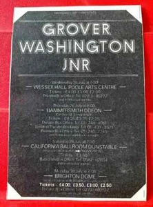 Grover Washington Jr UK Tour Vintage ORIG 1979 Press/Mag ADVERT 5"x3.5"Jazz Funk - Picture 1 of 3