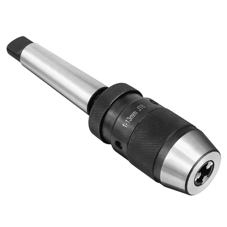 Keyless Drill Chuck MT3 Morse Taper Mount Adjustable 1/32"-1/2" 1mm-13mm 3-Jaw - Image 1 of 4