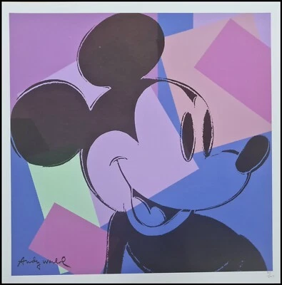 ANDY WARHOL * Mickey Mouse * lithograph * 50x50 cm* limited # 75/500 CMOA signed - Bild 1 von 4