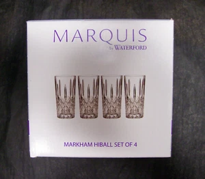 WATERFORD Clásico Marquis Markham HiBall Collins Gafas NUEVO Juego/4 Precio de venta sugerido por el fabricante 199 USD - Imagen 1 de 9