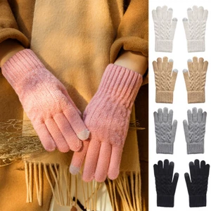 Women's Warm Full Finger Gloves Winter Touchscreen Plus Fleece Gloves Thicken - Bild 1 von 27