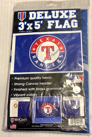 Texas Rangers Flag Deluxe 3 Ft x 5 Ft Major League Baseball Team Flag Brand New! Cover