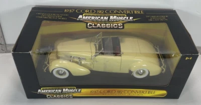 ERTL American Muscle 1937 Cord 812 Convertible Yellow Diecast 1:18 Scale VTG - Image 1 of 4